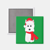 Winter Westie Magneet (Voorkant / Achterkant)