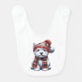Winter Westie slab Baby Slabbetje