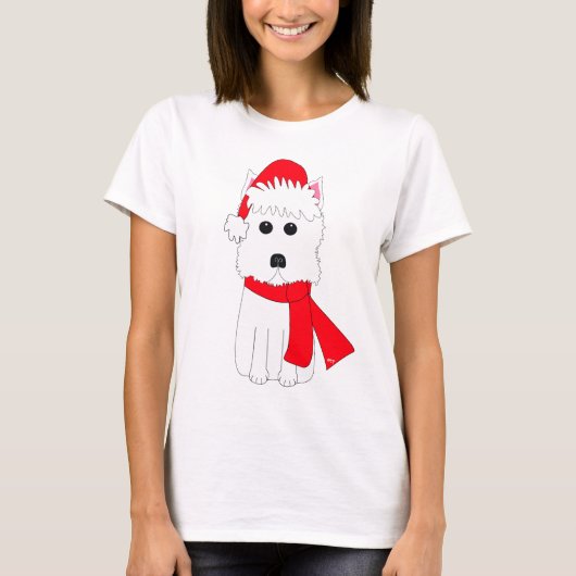 Winter Westie T-shirt (Voorkant)