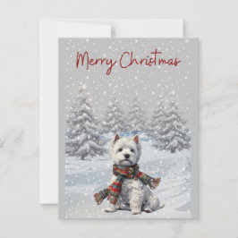 Winter Westie Vrolijke Kerst Kaart