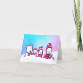 Winter Westies In Sneeuw Kaart (Voorkant)