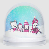 Winter Westies Snow Globe Sneeuwbol (Voorkant)