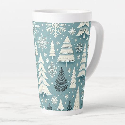 Winter Whimsy Bos Latte Mok (Rechterhoek)