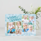 Winter Whimsy Collage Holiday-fotokaarten Feestdagenkaart (Staand voorkant)
