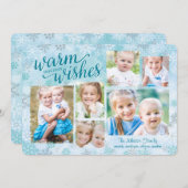 Winter Whimsy Collage Holiday-fotokaarten Feestdagenkaart (Voorkant / Achterkant)