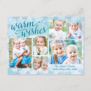 Winter Whimsy Collage Vakantie Fotokaart Feestdagenkaart