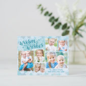 Winter Whimsy Collage Vakantie Fotokaart Feestdagenkaart (Staand voorkant)