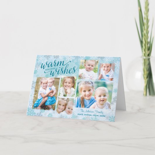 Winter Whimsy Collage Vakantiefoto Kaarten (Voorkant)