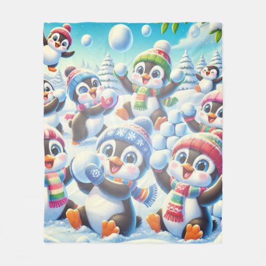 Winter Whimsy Fleece Deken (Voorkant)