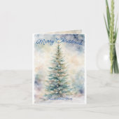 Winter Whimsy: Gepersonaliseerde Waterverf Kerstmi Kaart (Voorkant)