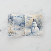 Winter Whimsy: Gepersonaliseerde Waterverf Kerstmi Kaart (Binnen)