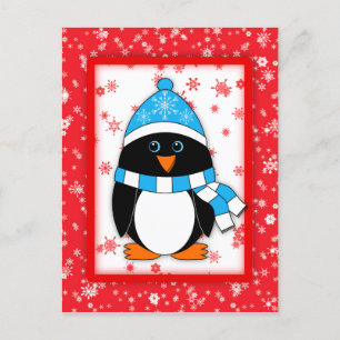 Winter Whimsy Penguin Briefkaart