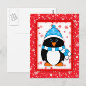 Winter Whimsy Penguin Briefkaart (Voorkant / Achterkant)