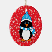 Winter Whimsy Penguin Keramisch Ornament (Rechts)
