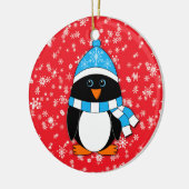 Winter Whimsy Penguin Keramisch Ornament (Links)