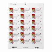 Winter Whimsy Schattige Pinguïn Baby's in Sneeuwst Etiket (Full Sheet)