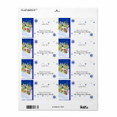 Winter Whimsy Schattige Pinguïn Baby's in Sneeuwst Etiket (Full Sheet)