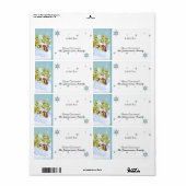 Winter Whimsy Schattige Pinguïn Baby's in Sneeuwst Etiket (Full Sheet)