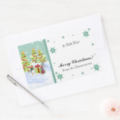 Winter Whimsy Schattige Pinguïn Baby's in Sneeuwst Rechthoekige Sticker (Envelop)