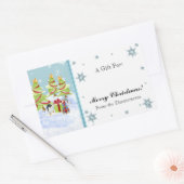 Winter Whimsy Schattige Pinguïn Baby's in Sneeuwst Rechthoekige Sticker (Envelop)