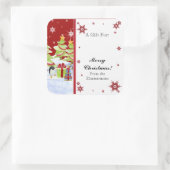 Winter Whimsy Schattige Pinguïn Baby's in Sneeuwst Vierkante Sticker (Tas)