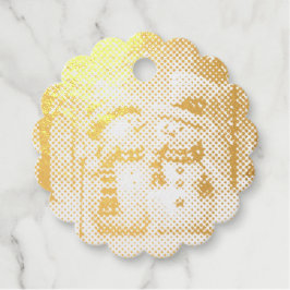 Winter Whimsy Sneeuwman Folie Favor Tag