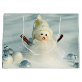 Winter Whimsy Snowman Groot Cadeauzakje (Voorkant)