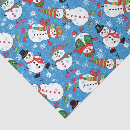 Winter Whimsy Snowman Pattern Tissuepapier (Detail)