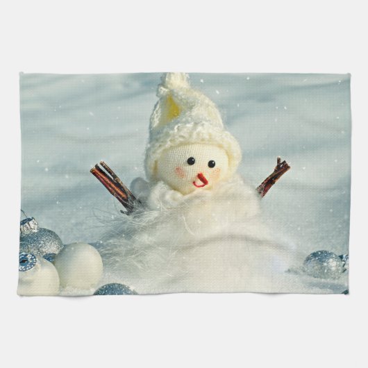 Winter Whimsy Snowman Theedoek (Horizontaal)