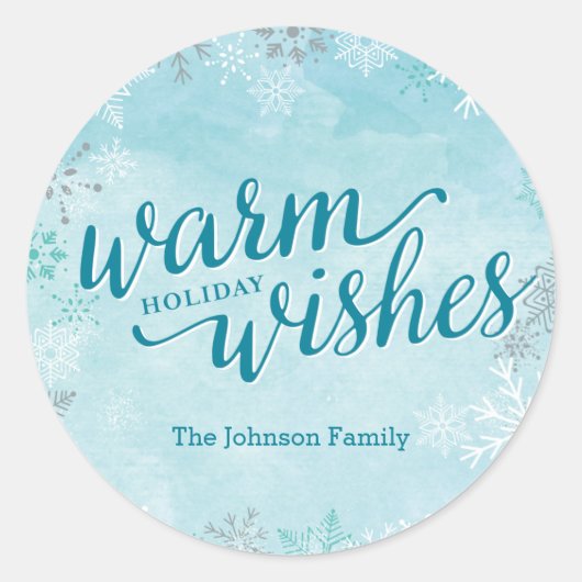 Winter Whimsy Vakantie Sticker of Envelope Seals (Voorkant)