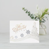 Winter Whimsy: vrolijke kerstboom Folie Feestdagen Briefkaart (Staand Voorkant)