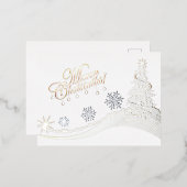 Winter Whimsy: vrolijke kerstboom Folie Feestdagen Briefkaart (Voorkant / Achterkant)