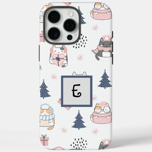 Winter Whiskers gepersonaliseerde telefoonhoes Case-Mate iPhone Case (Achterkant)