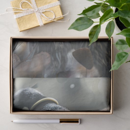 Winter Whiskers Kerstmis Mouse Decoupage Tissuepapier (Geschenk)