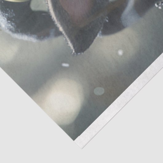 Winter Whiskers Kerstmis Mouse Decoupage Tissuepapier (Detail)