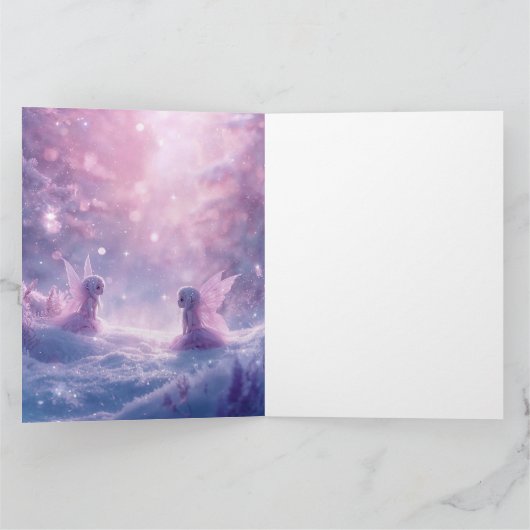 Winter Whispers and Fairy Light  Kaart (Binnen)