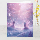 Winter Whispers and Fairy Light  Kaart (Gele Bloem)