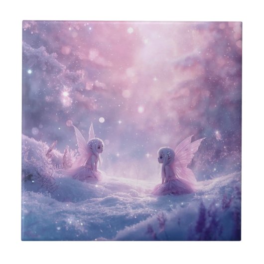 Winter Whispers and Fairy Light Tegeltje (Voorkant)