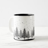 Winter Whispers Mug — A Lumina_Ash Collection Tweekleurige Koffiemok (Voorkant links)