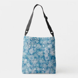 WINTER WHITE AND BLUE CROSSBODY TAS
