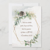 Winter White Berries Greenery Christelijk Wedding Kaart (Achterkant)