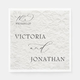 Winter White & Black Simple Elegant  Servet