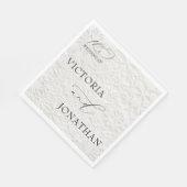 Winter White & Black Simple Elegant Servet (Hoek)