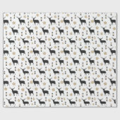 Winter White Black & Tan Deer Pattern Cadeaupapier (Vlak)