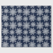Winter White Blue Snowflakes Wonderland Pattern Cadeaupapier (Vlak)