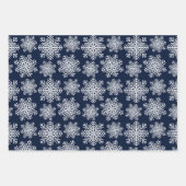 Winter White Blue Snowflakes Wonderland Pattern Inpakpapier Vel (Voorkant)