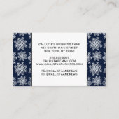 Winter White Blue Snowflakes Wonderland Pattern Klantenkaartje (Achterkant)
