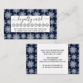 Winter White Blue Snowflakes Wonderland Pattern Klantenkaartje (Voorkant / Achterkant)