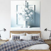 Winter white canvas afdruk (Insitu (Slaapkamer))