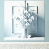 Winter white canvas afdruk (Insitu (Houten vloer))